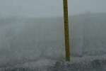 Thickness of snow.